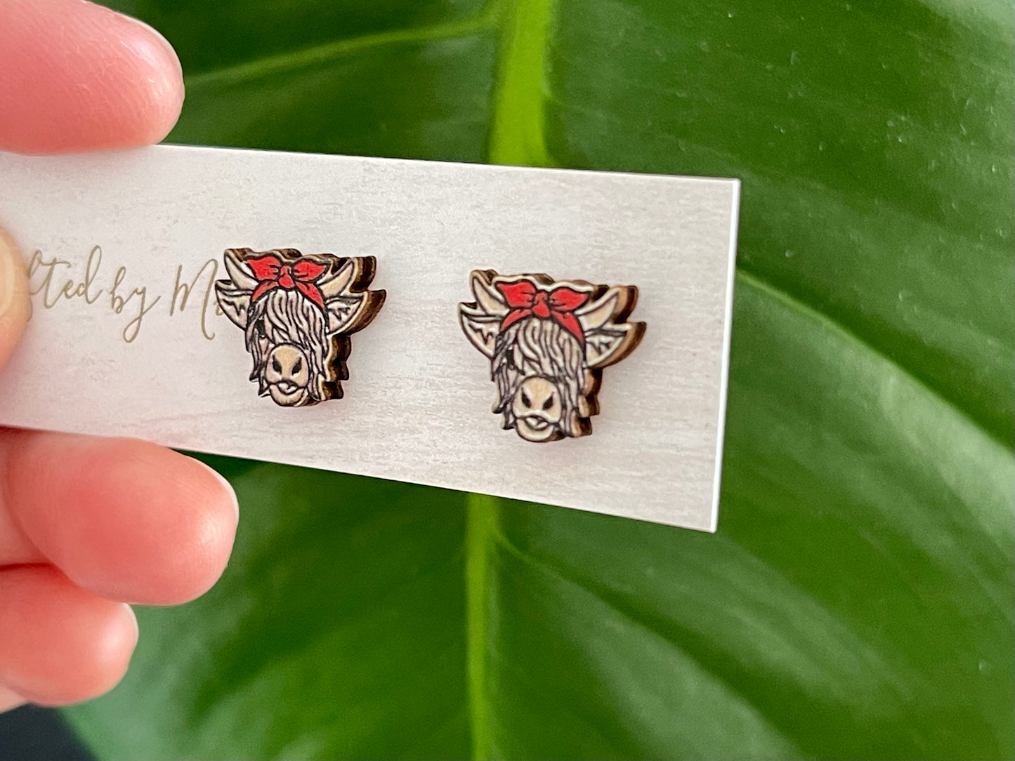 Highland Cow Stud Earrings