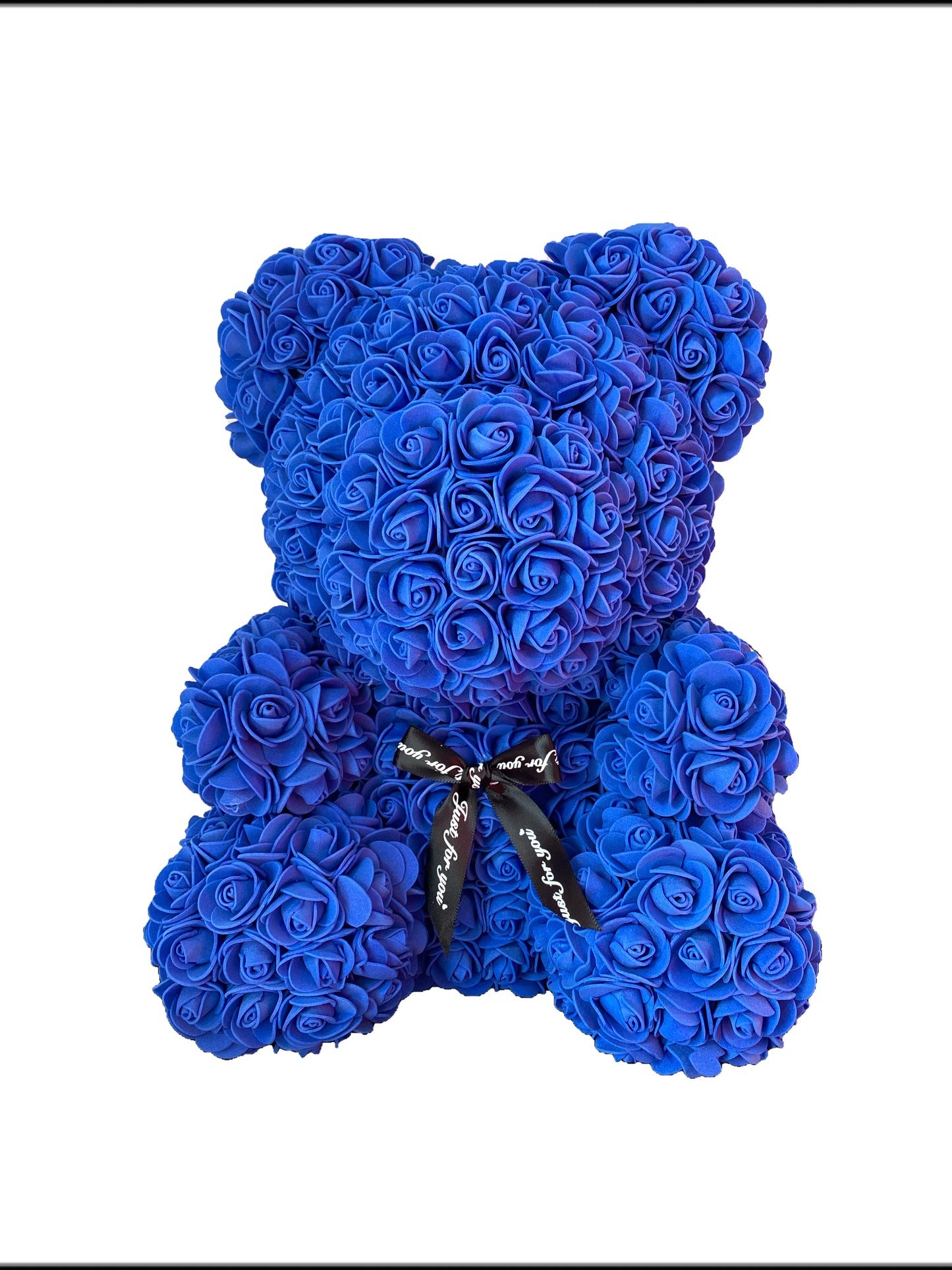 Large Blue Rose Teddy Bear