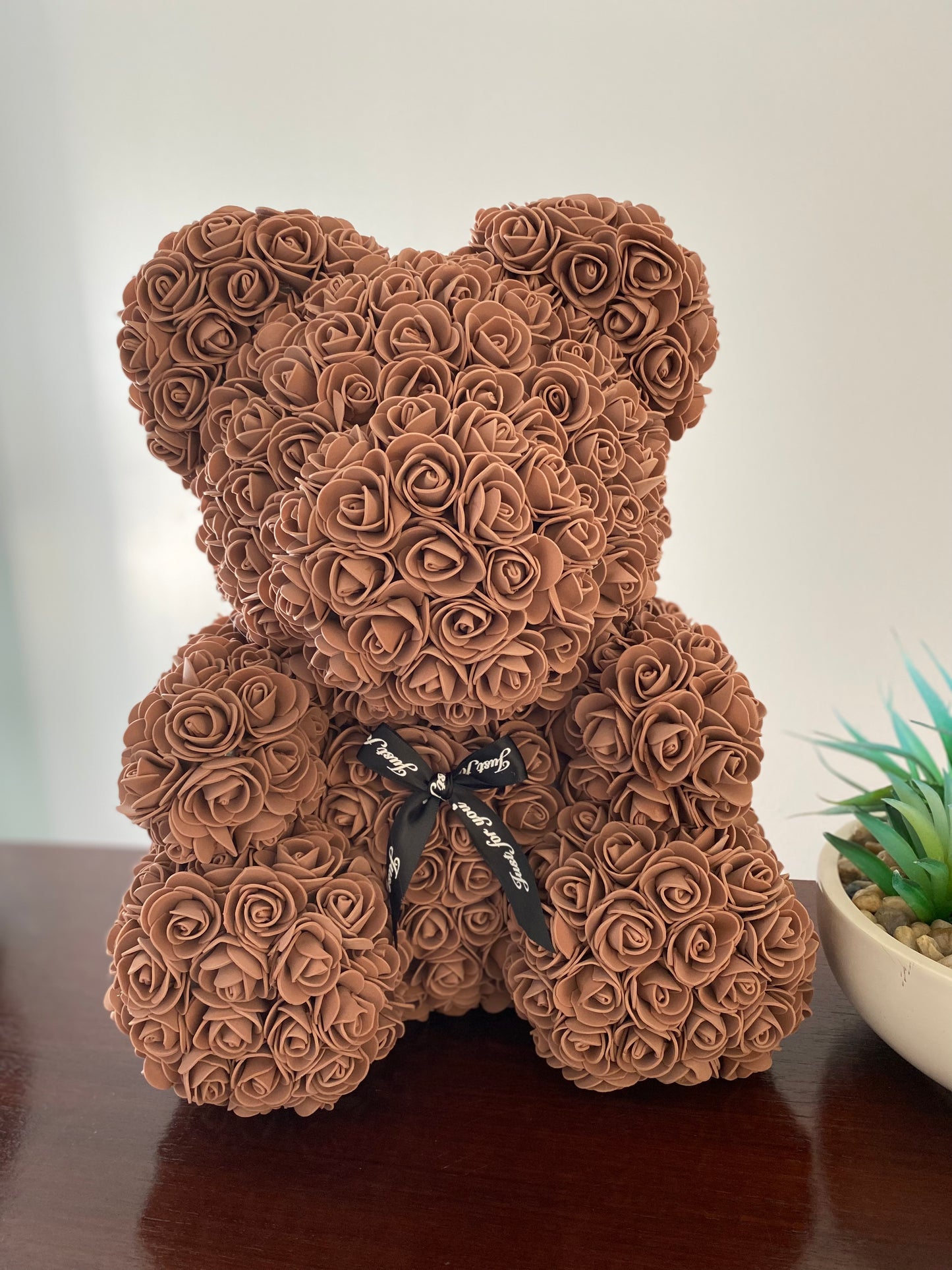 Large Brown Rose Teddy Bear