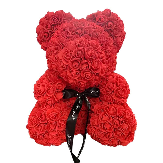 red rose teddy bear gift
